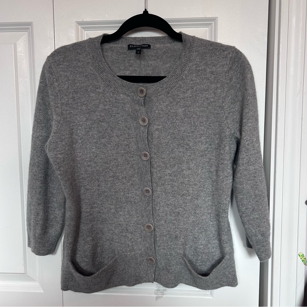 Eileen Fisher Cashmere Button Up Sweater-S